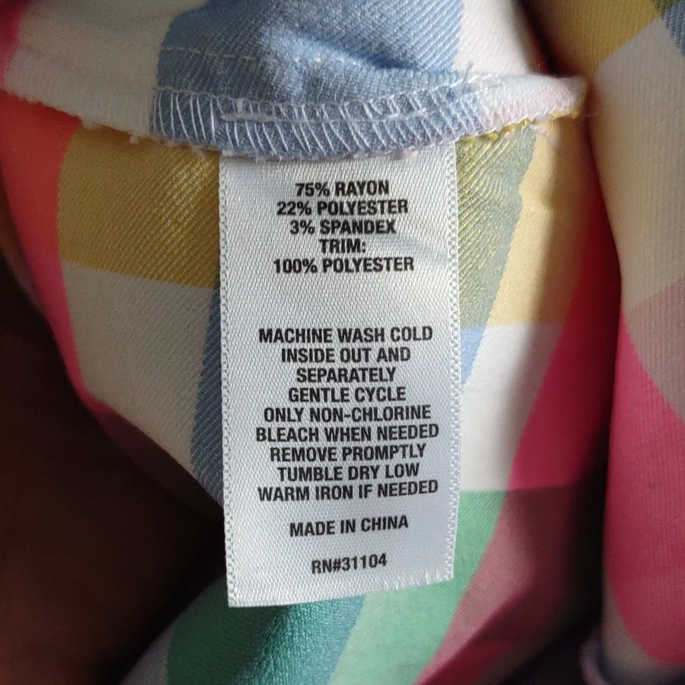 NWT Crown & Ivy Pastel Plaid Skort 16W